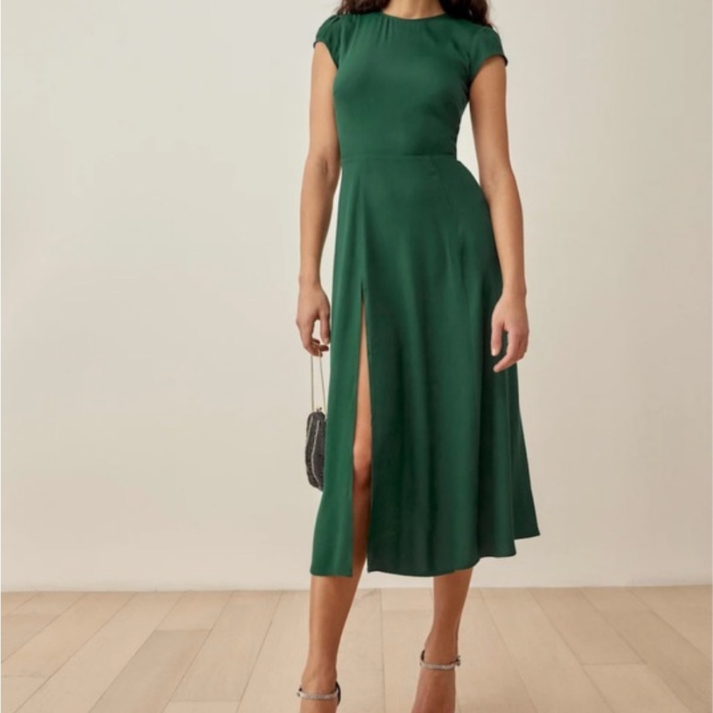 Reformation Emerald Green Midi Dress
